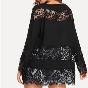 M black lace SHEIN cardigan